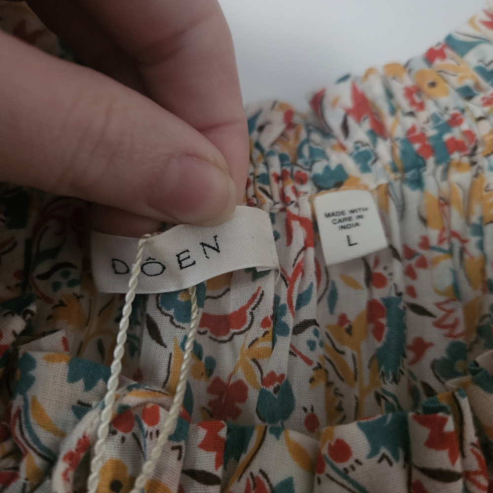 Doen Floral Emmaretta Dress Size L - Picture 2 of 4